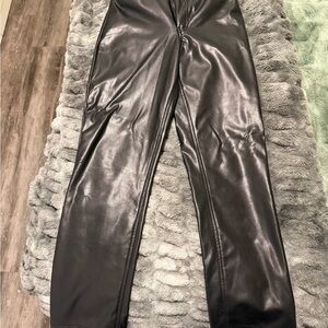 Abercrombie & Fitch Black Vegan Leather Pants
